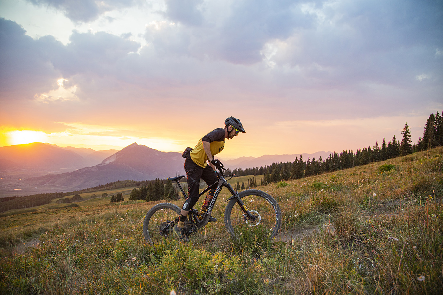 CycloTops Sales -CycloTops Sales zCement Creek road mountain biking sunset Crested Butte